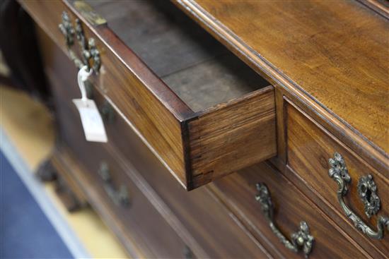 A George III mahogany bookcase, H.8ft 4in.